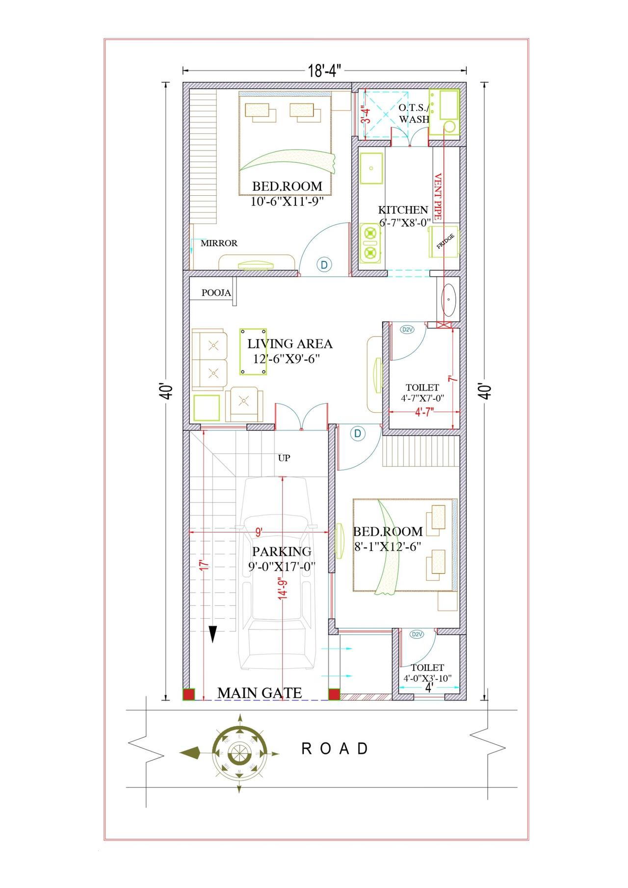 18'X40' (North Facing Plot) Prakash Singh Sir - Basti