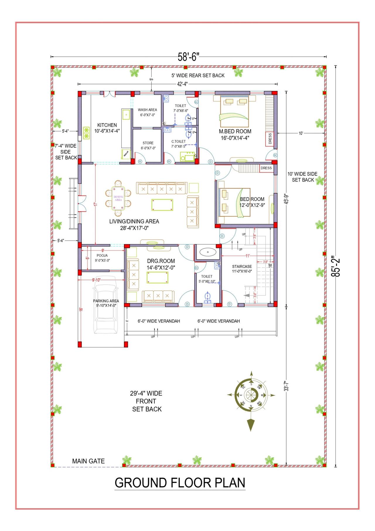 42'X46' (North Facing  Plot) Sarwan Shahi sir - Hyderabad