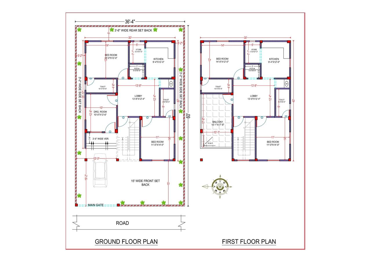 36'X60' (North Facing Plot) Manish Tiwari Sir - Bengaluru