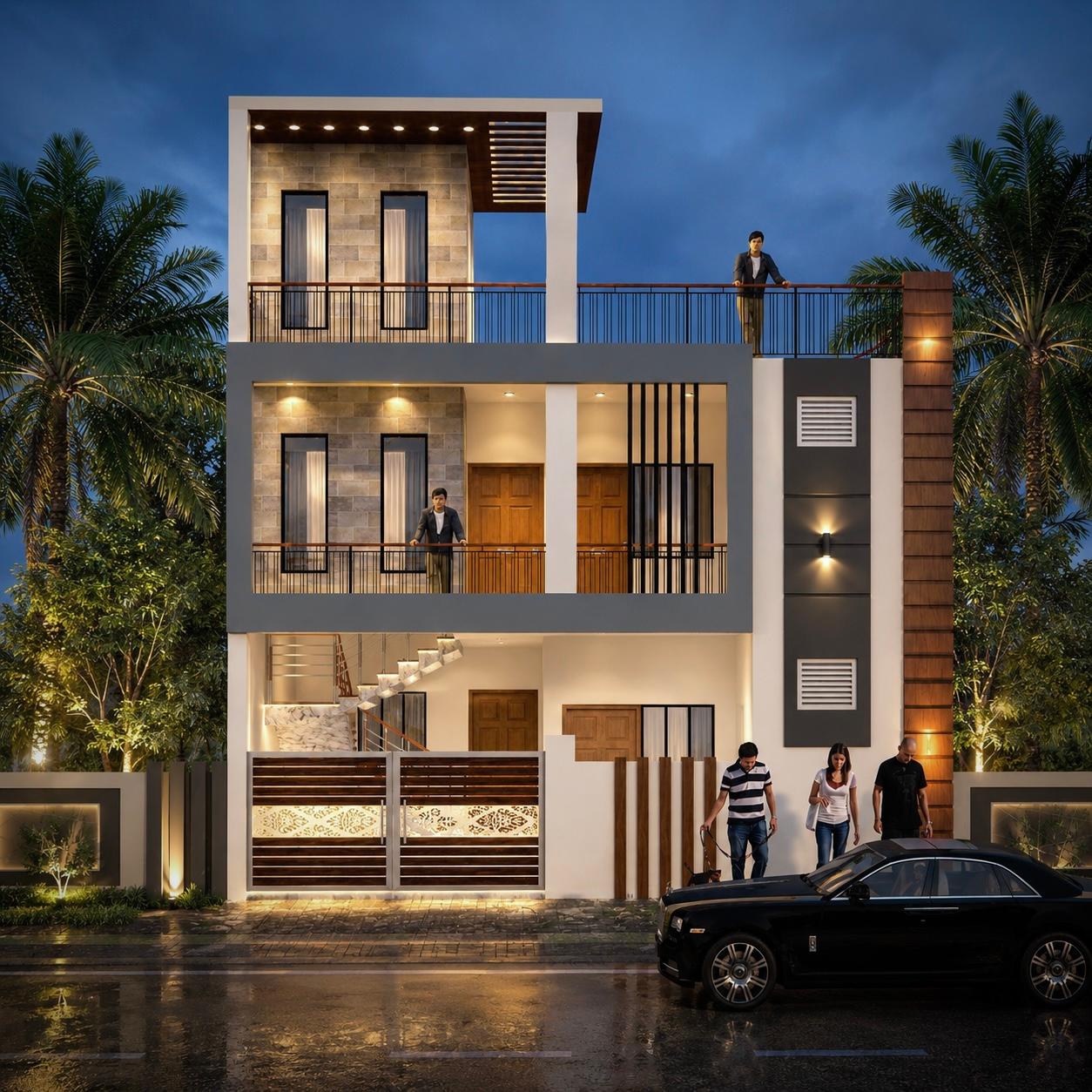 Akshay Kumar - Gurgaon / Plot size - 29'X43' (G+1)