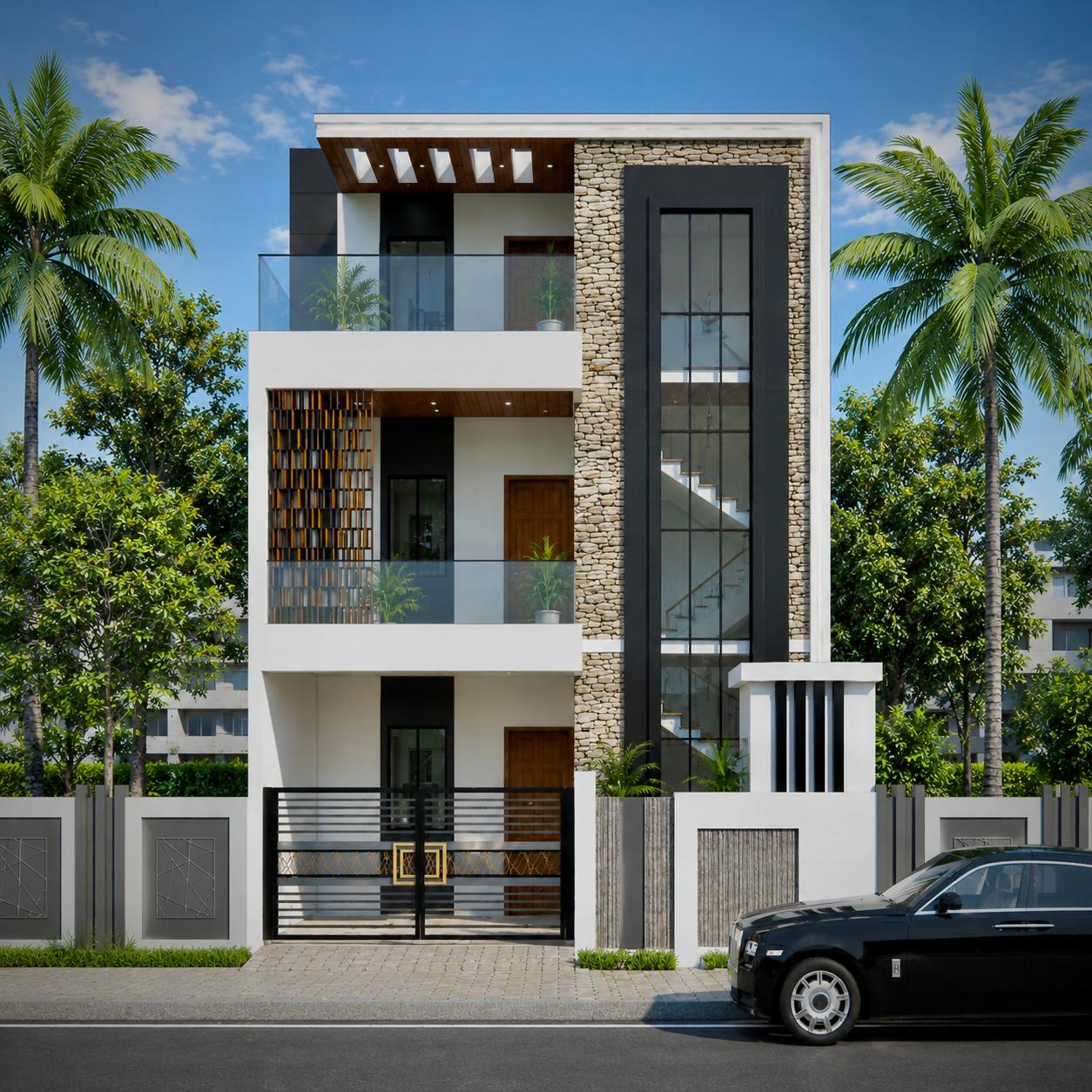 Manoj Pandey - New Delhi / Plot size - 20'X30' ( G+2)