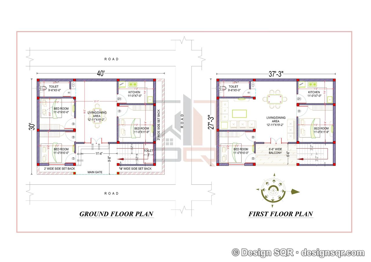 Danish Chaurashiya - Nagpur - 40'X30' (G+1) East & North Facing Plot