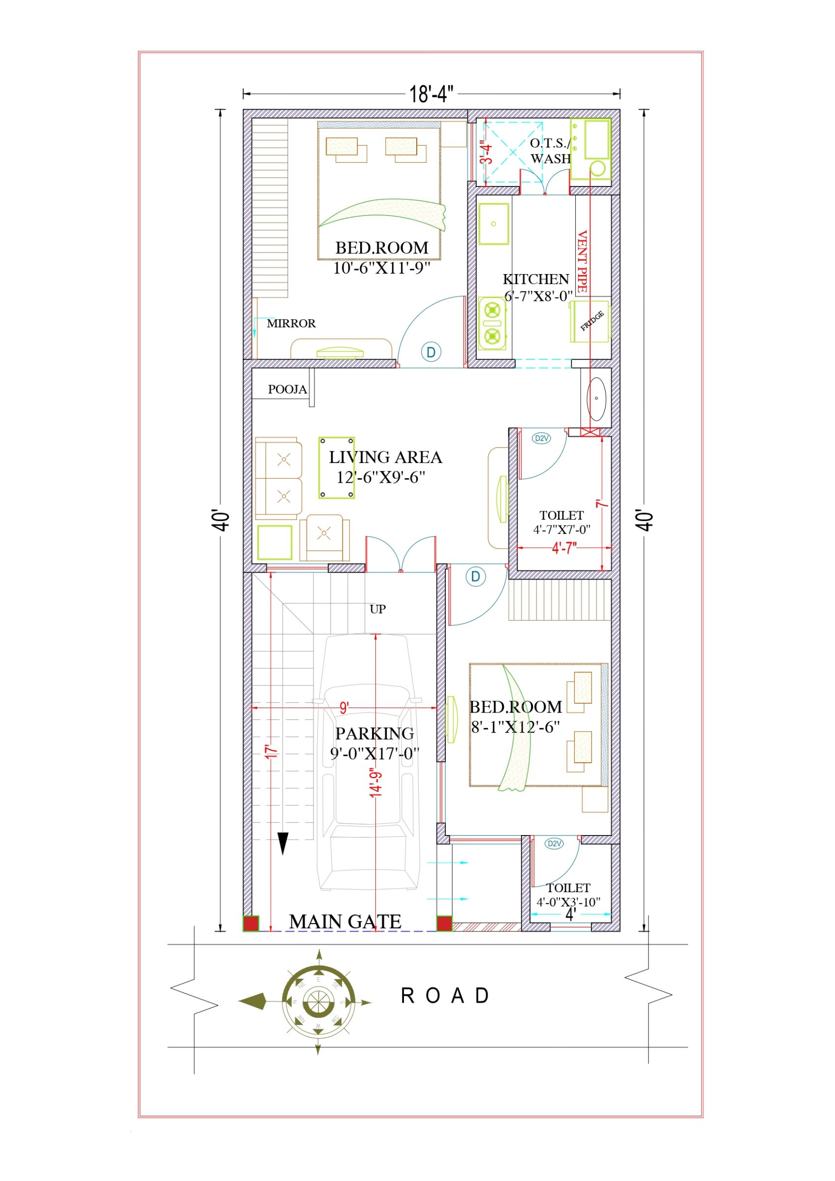18'X40' (North Facing Plot) Prakash Singh Sir - Basti