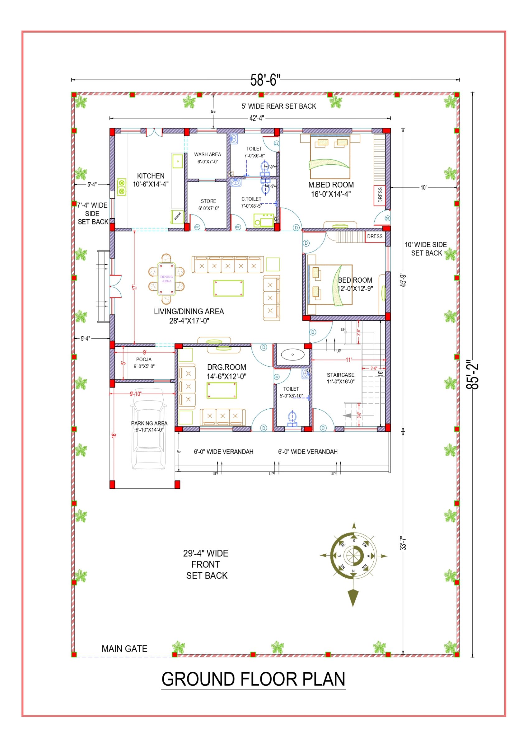 42'X46' (North Facing  Plot) Sarwan Shahi sir - Hyderabad