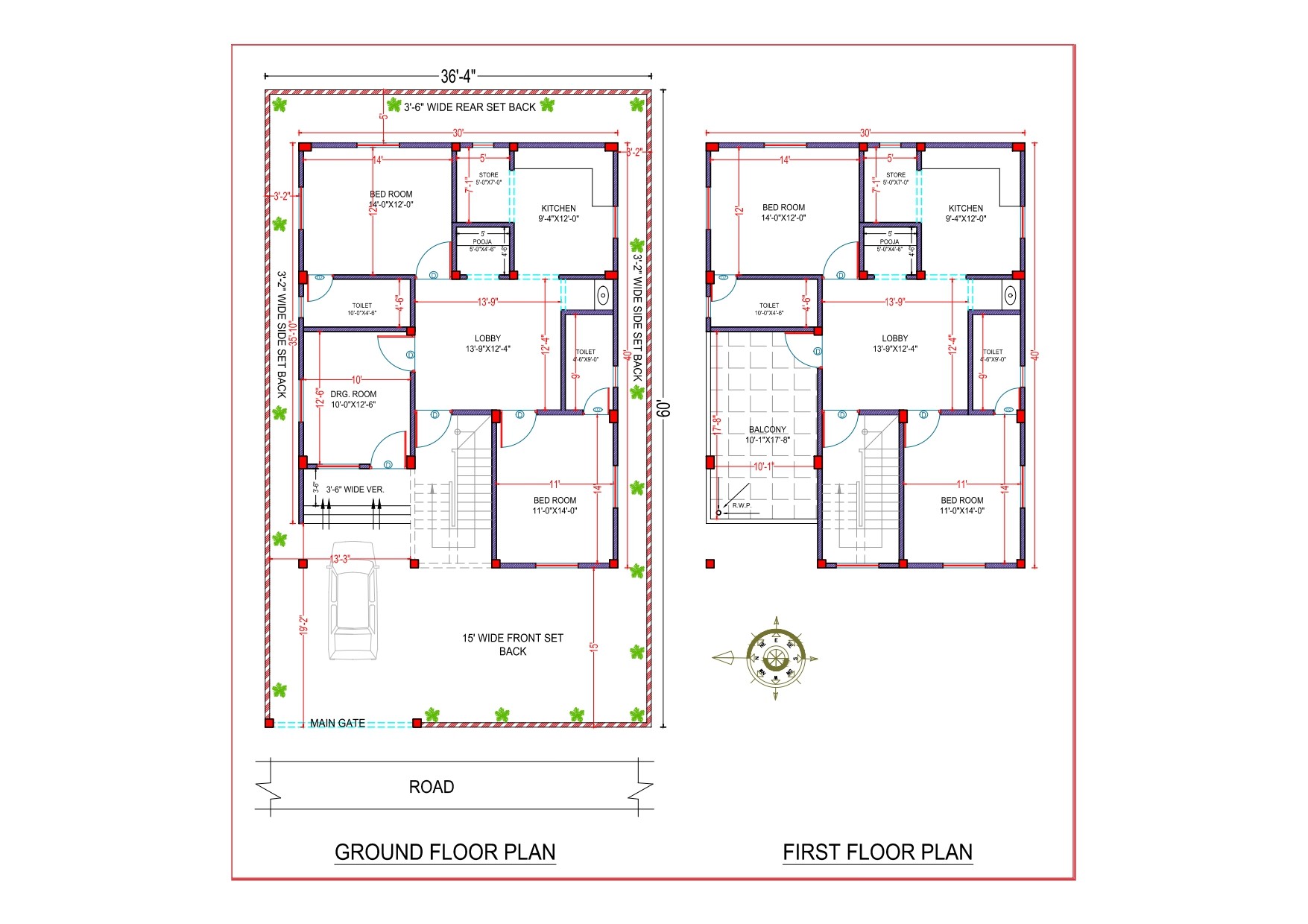 36'X60' (North Facing Plot) Manish Tiwari Sir - Bengaluru